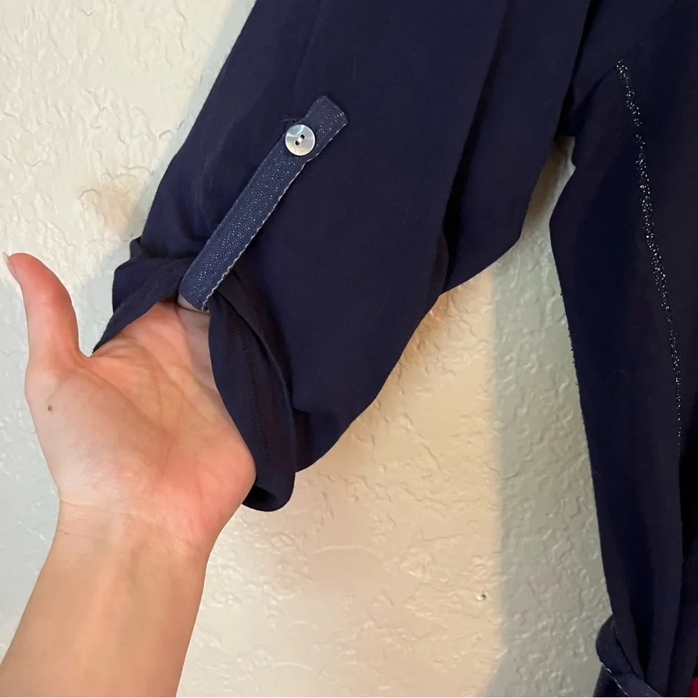 Anthropologie Tiny Embroidered Front Button Tunic Belted Dress Size XS - Picture 6 of 10